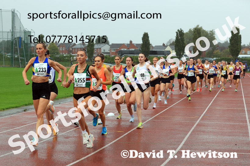 Senior Womens 4 Stage 2025 Northern Athletics Autumn Road Relays, Leigh, Lancashire. Photo: David T. Hewitson/Sports for All Pics